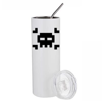 8 Bit Skull Stainless Steel Tumbler