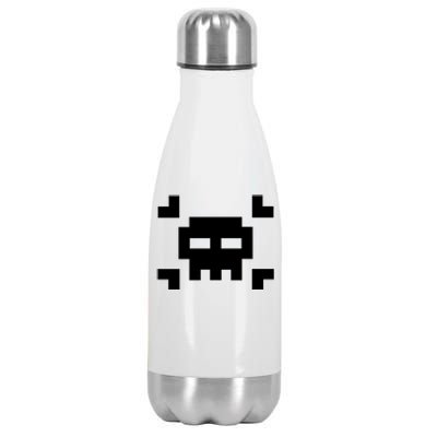 8 Bit Skull Stainless Steel Insulated Water Bottle