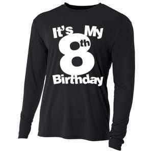 8th Birthday Shirt. Its My 8th Birthday 8 Year Old Birthday TShirt Cooling Performance Long Sleeve Crew