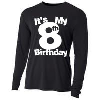 8th Birthday Shirt. Its My 8th Birthday 8 Year Old Birthday TShirt Cooling Performance Long Sleeve Crew