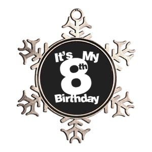 8th Birthday Shirt. Its My 8th Birthday 8 Year Old Birthday TShirt Metallic Star Ornament