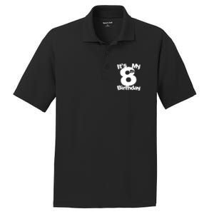 8th Birthday Shirt. Its My 8th Birthday 8 Year Old Birthday TShirt PosiCharge RacerMesh Polo