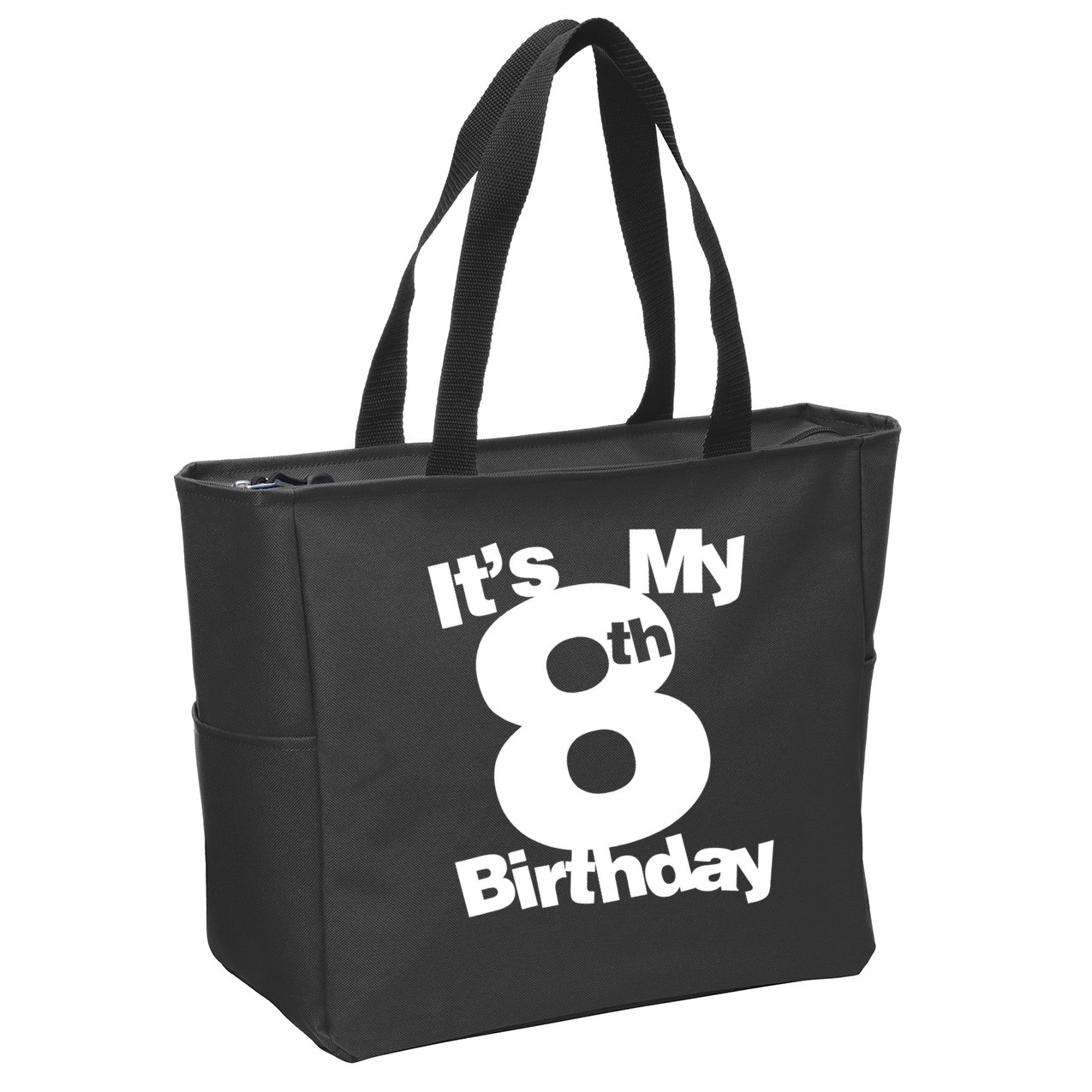 8th Birthday Shirt. Its My 8th Birthday 8 Year Old Birthday TShirt Zip Tote Bag