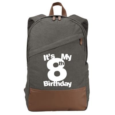 8th Birthday Shirt. Its My 8th Birthday 8 Year Old Birthday TShirt Cotton Canvas Backpack
