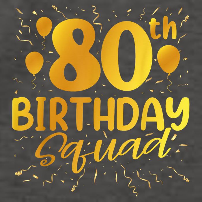80th Birthday Squad 80 Party Crew Group Friends BDay Vector Backpack