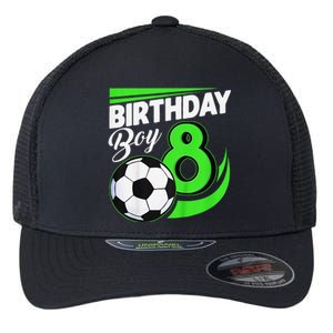 8th Birthday Soccer 8 Years Old Birthday Party Decor Flexfit Unipanel Trucker Cap