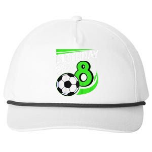 8th Birthday Soccer 8 Years Old Birthday Party Decor Snapback Five-Panel Rope Hat