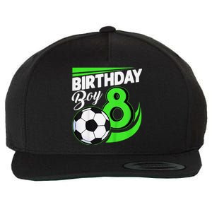 8th Birthday Soccer 8 Years Old Birthday Party Decor Wool Snapback Cap