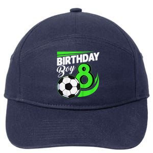 8th Birthday Soccer 8 Years Old Birthday Party Decor 7-Panel Snapback Hat