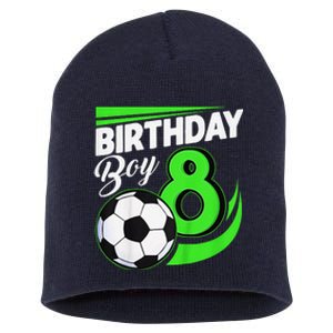 8th Birthday Soccer 8 Years Old Birthday Party Decor Short Acrylic Beanie