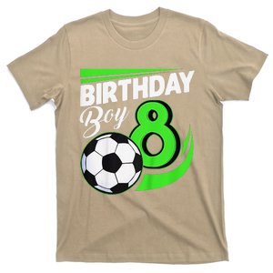 8th Birthday Soccer 8 Years Old Birthday Party Decor T-Shirt