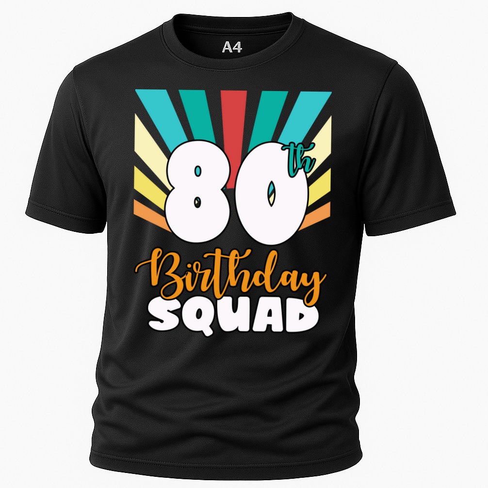 80th Birthday Squad 80 Years Old Cooling Performance Crew T-Shirt