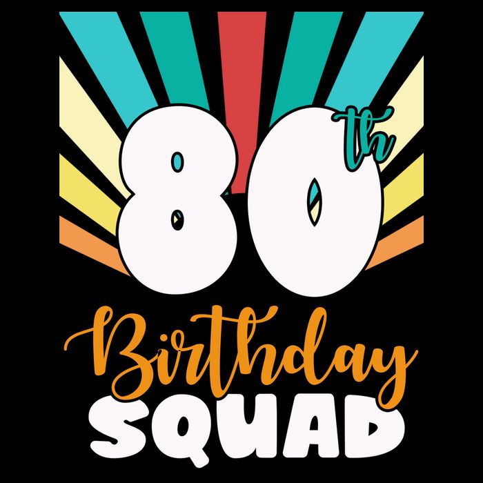 80th Birthday Squad 80 Years Old Cooling Performance Crew T-Shirt
