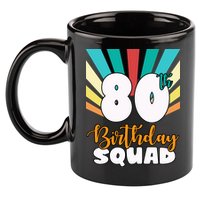 80th Birthday Squad 80 Years Old 11oz C Handle Ceramic Mug
