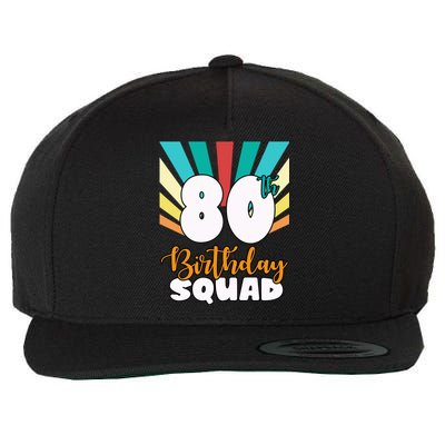 80th Birthday Squad 80 Years Old Wool Snapback Cap