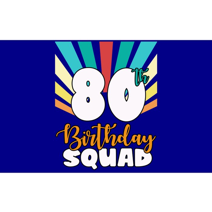 80th Birthday Squad 80 Years Old Bumper Sticker