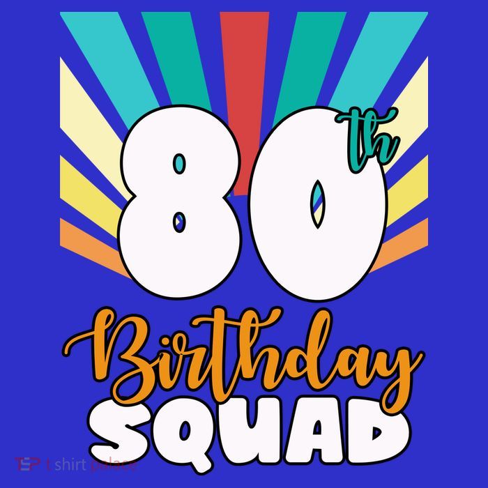 80th Birthday Squad 80 Years Old Kids T-Shirt