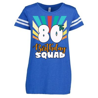 80th Birthday Squad 80 Years Old Enza Ladies Jersey Football T-Shirt