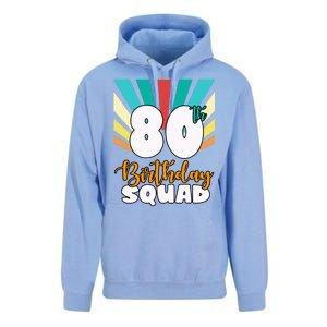 80th Birthday Squad 80 Years Old Unisex Surf Hoodie