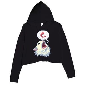 8 Bit Shrimpin Thurston The Cat Crop Fleece Hoodie