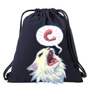 8 Bit Shrimpin Thurston The Cat Drawstring Bag