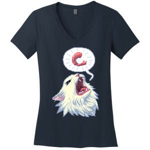 8 Bit Shrimpin Thurston The Cat Women's V-Neck T-Shirt