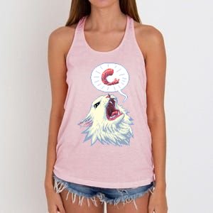 8 Bit Shrimpin Thurston The Cat Women's Knotted Racerback Tank