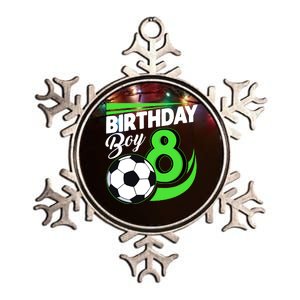 8th Birthday Soccer 8 Years Old Birthday Party Decor Boy Metallic Star Ornament