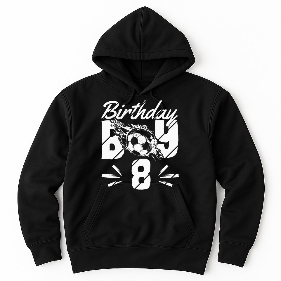 8th birthday soccer fan Hoodie