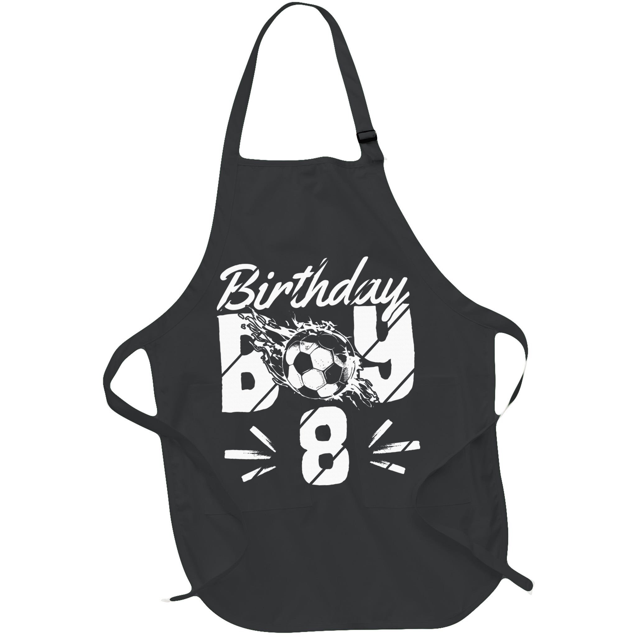 8th birthday soccer fan Apron