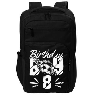 8th birthday soccer fan Impact Tech Backpack