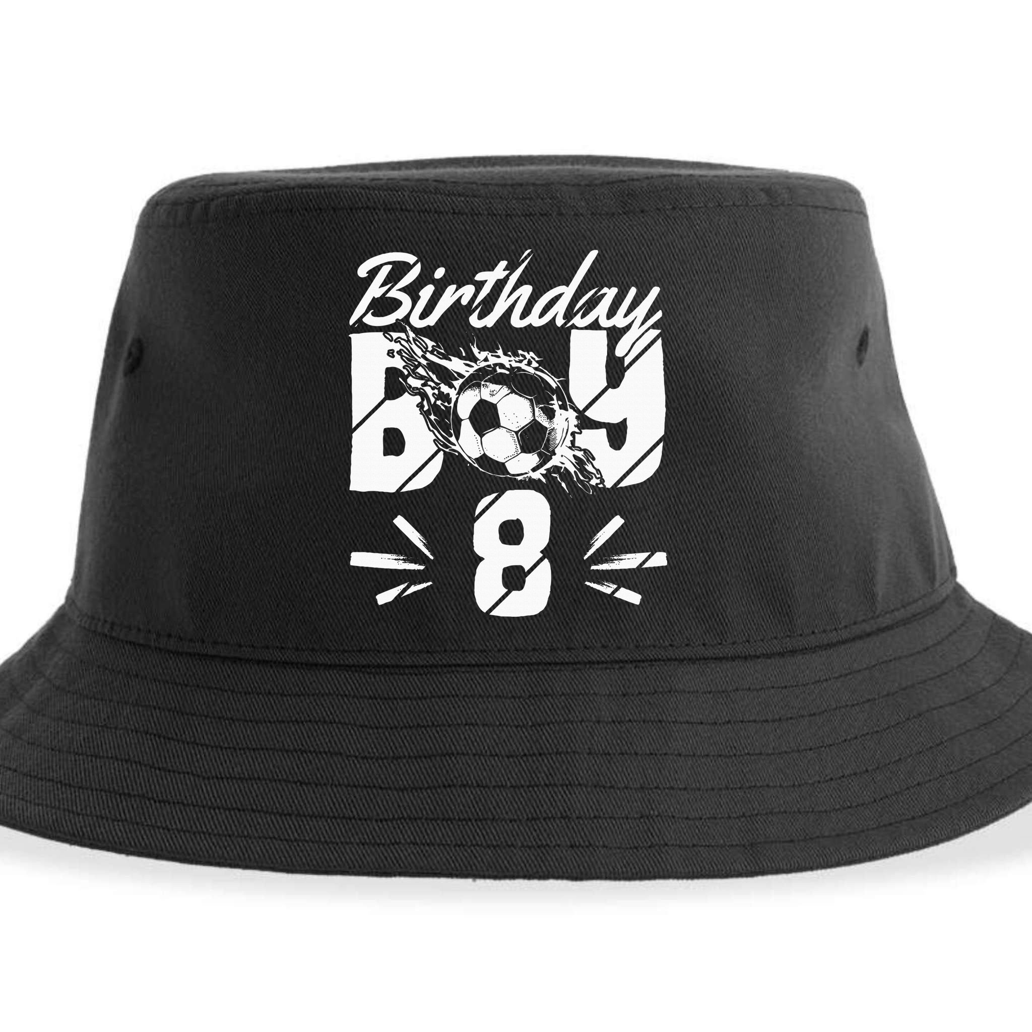 8th birthday soccer fan Sustainable Bucket Hat