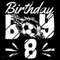 8th birthday soccer fan Drawstring Bag