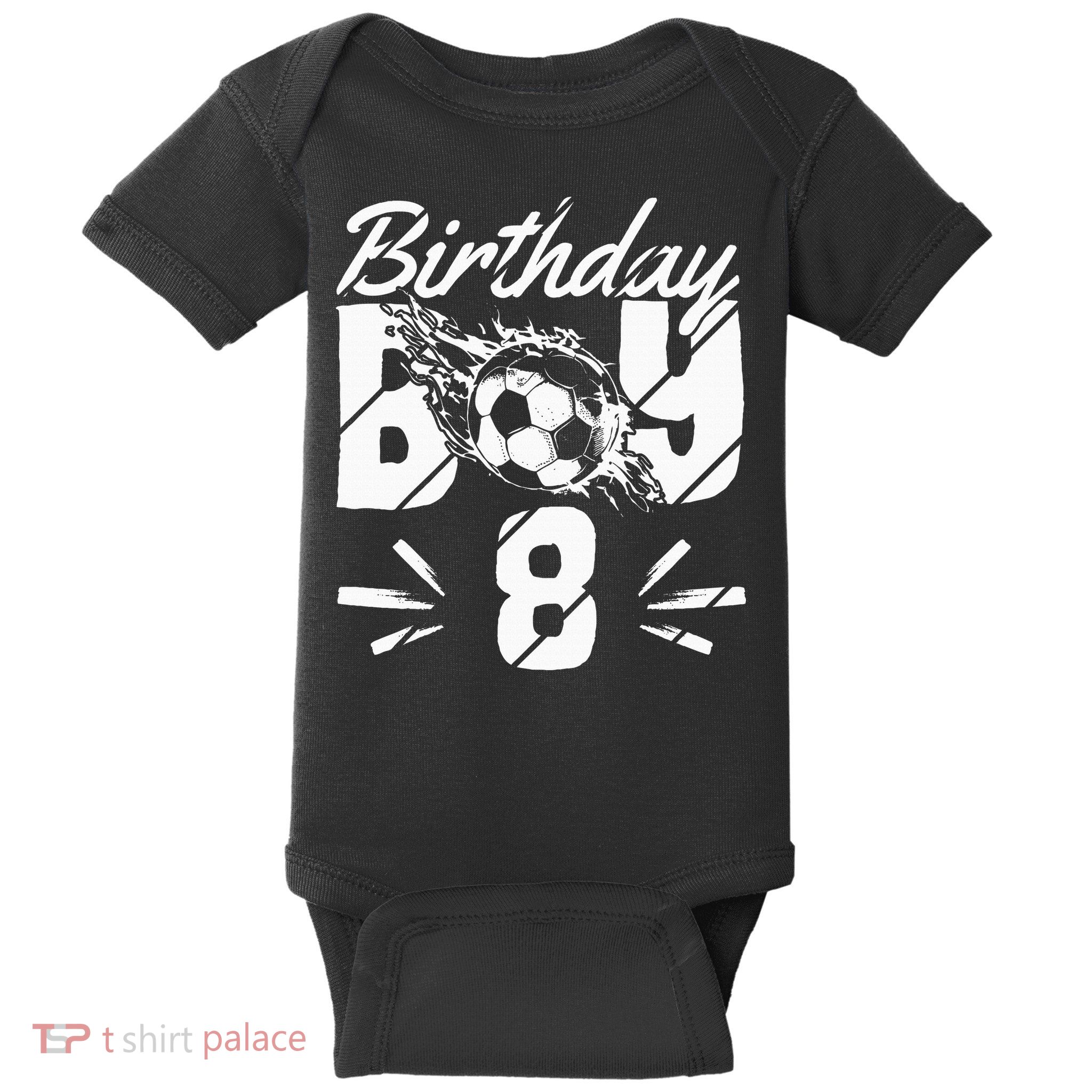 8th birthday soccer fan Baby Bodysuit