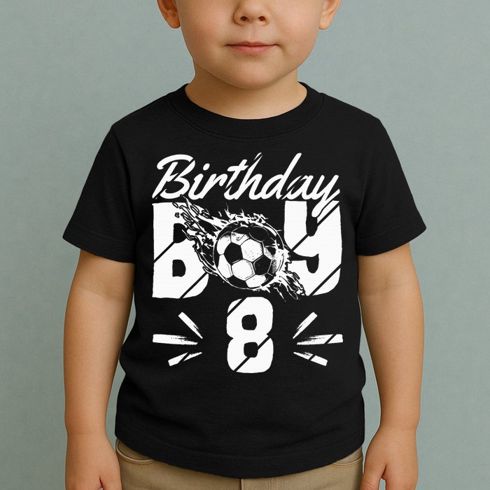 8th birthday soccer fan Toddler T-Shirt
