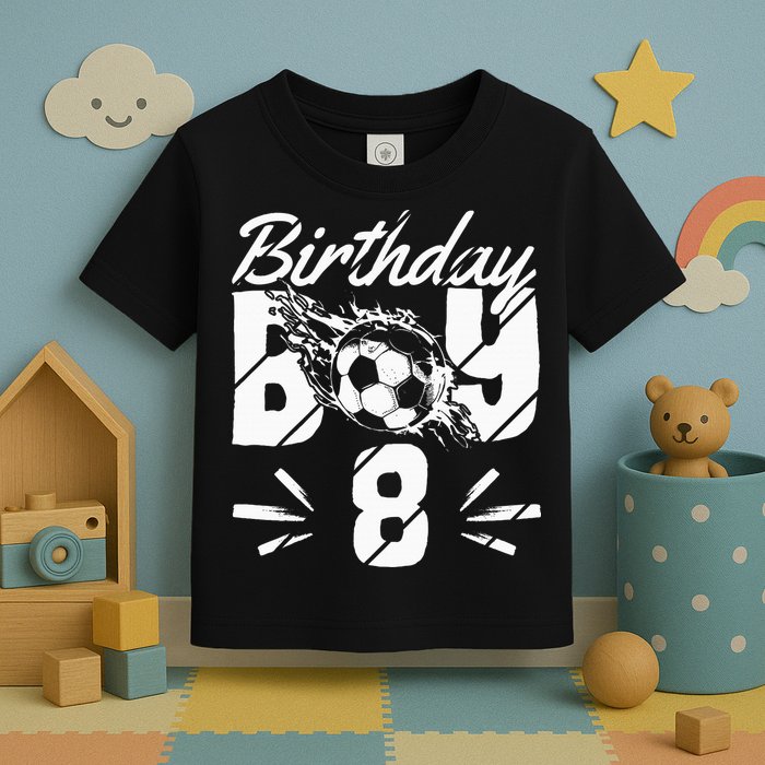 8th birthday soccer fan Toddler T-Shirt