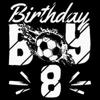 8th birthday soccer fan Women's Crop Top Tee