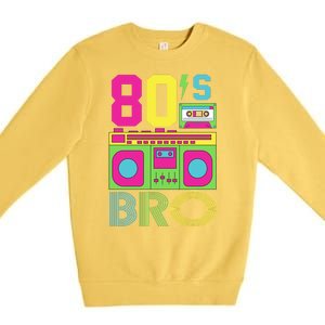 80s Bro Theme Party Retro Music Premium Crewneck Sweatshirt