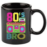 80s Bro Theme Party Retro Music 11oz C Handle Ceramic Mug