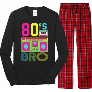 80s Bro Theme Party Retro Music Long Sleeve Pajama Set