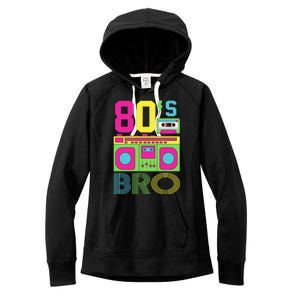 80s Bro Theme Party Retro Music Women's Fleece Hoodie