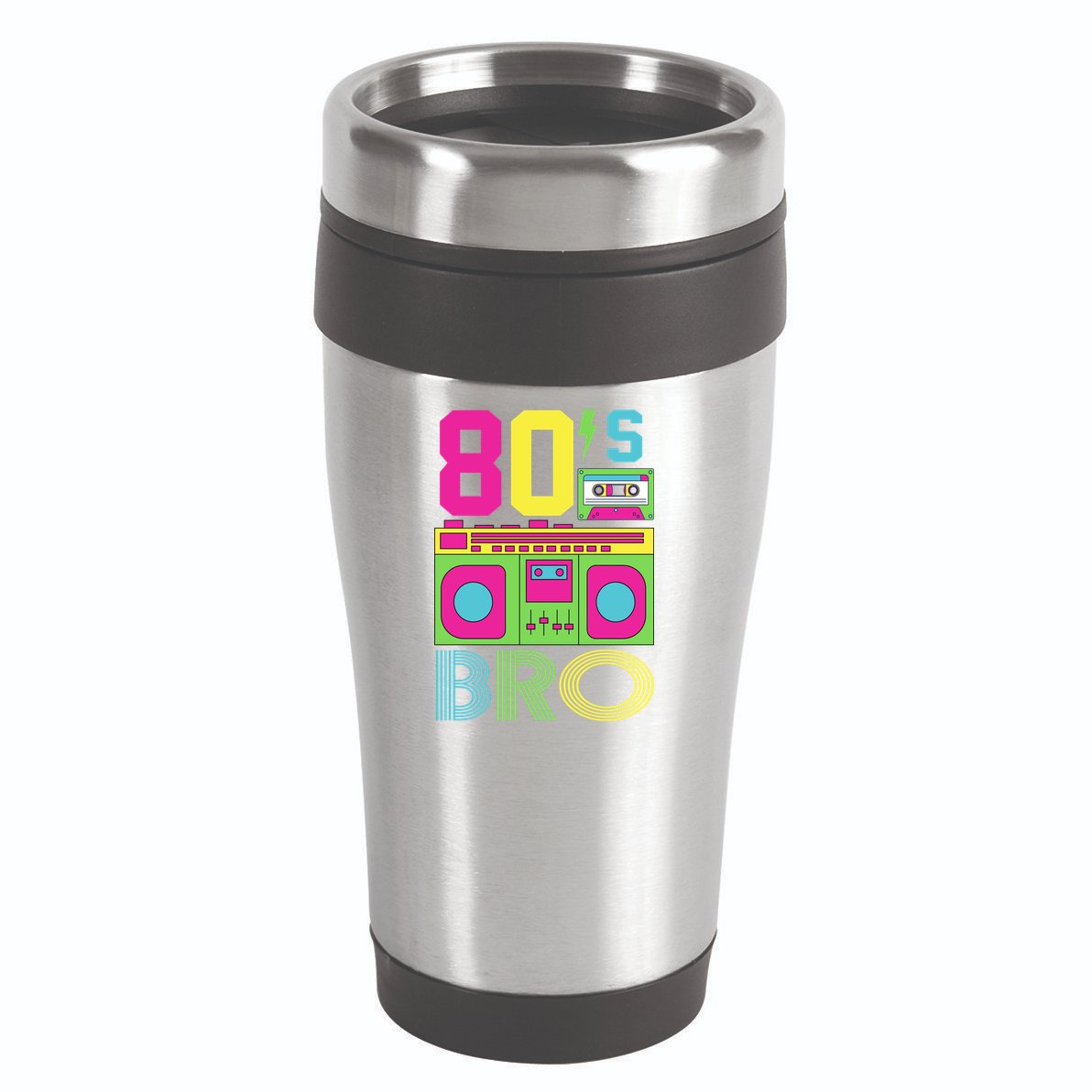 80s Bro Theme Party Retro Music 16oz Travel Tumbler