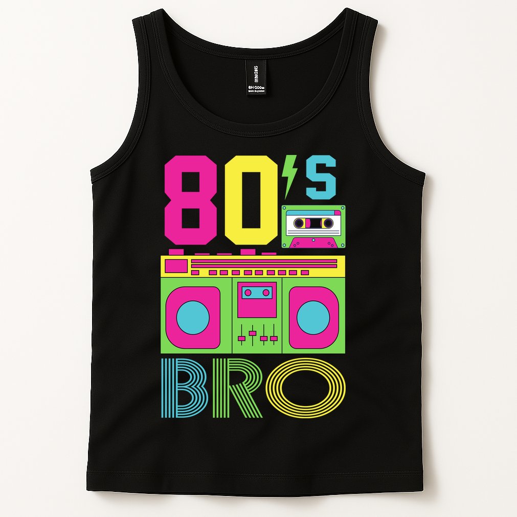 80s Bro Theme Party Retro Music Tank Top