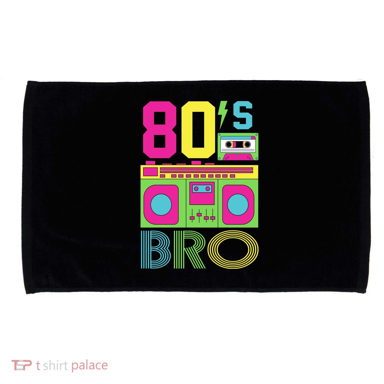 80s Bro Theme Party Retro Music Microfiber Hand Towel