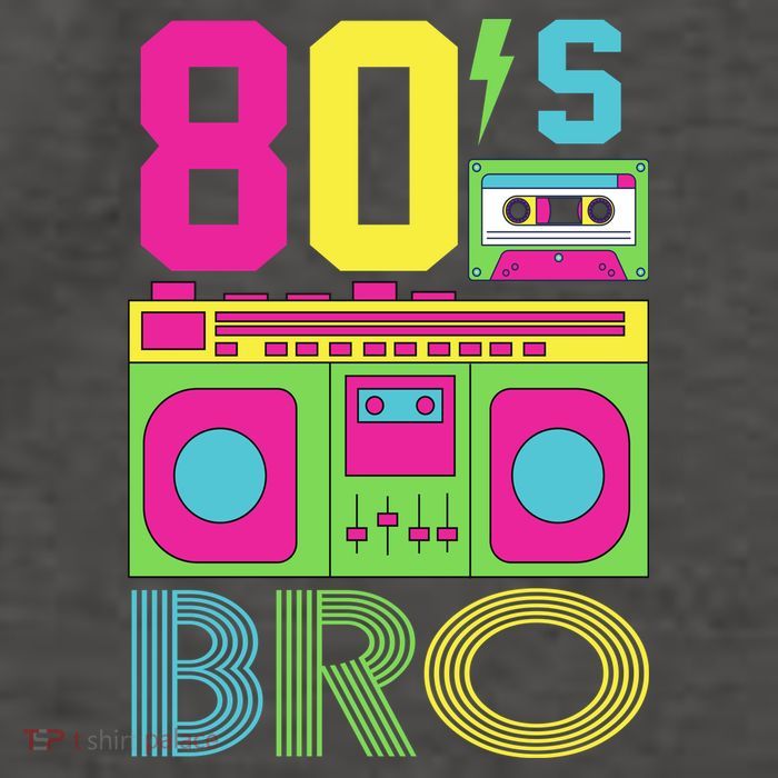 80s Bro Theme Party Retro Music Vector Backpack