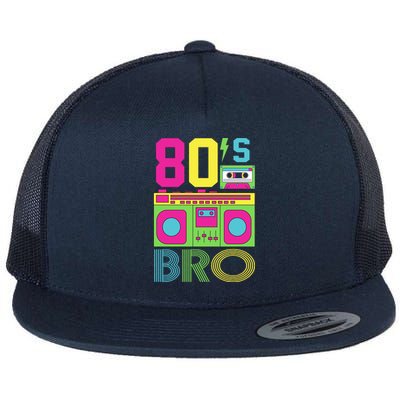 80s Bro Theme Party Retro Music Flat Bill Trucker Hat