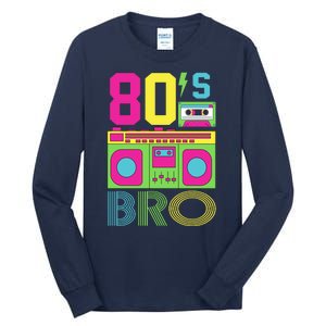 80s Bro Theme Party Retro Music Tall Long Sleeve T-Shirt