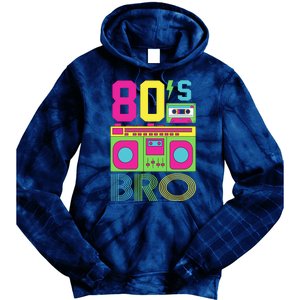 80s Bro Theme Party Retro Music Tie Dye Hoodie