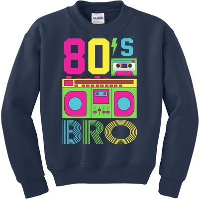 80s Bro Theme Party Retro Music Kids Sweatshirt