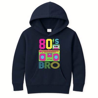 80s Bro Theme Party Retro Music Kids Hoodie